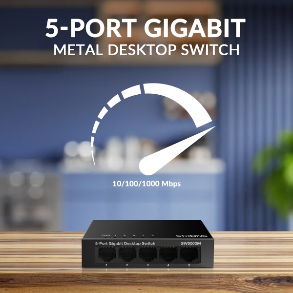 STRONG switch SW5000M, 5x Gigabit θύρες, 1000Mbps - STRONG