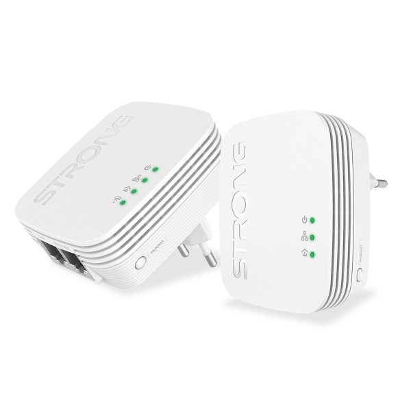 STRONG Powerline Kit POWERLWF600DUOMINI, 600Mbps, 300Mbps WiFi, 2τμχ - STRONG