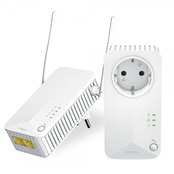 STRONG Powerline Kit POWERLWF600DUOEUV2, 600Mbps, 300Mbps WiFi, 2τμχ - STRONG