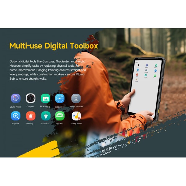 ULEFONE tablet Armor Pad 3 Pro, 10.36", 8/256GB, 33280mAh, 4G, μαύρο
