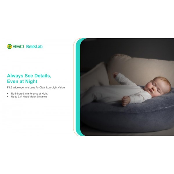 BOTSLAB smart κάμερα C221, 5MP/3K, WiFi, 360° PTZ, SD