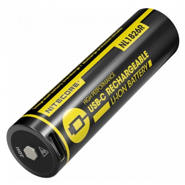 NITECORE επαναφορτιζόμενη μπαταρία τύπου 18650 NL1826R, 2600mAh, USB-C - Σύγκριση Προϊόντων