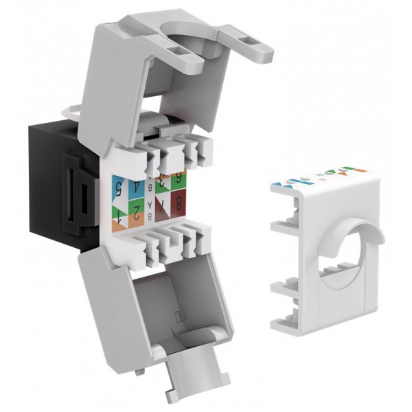 GOOBAY Keystone module RJ45 CAT 6A 90692, UTP, μαύρο - Δικτυακός Εξοπλισμός