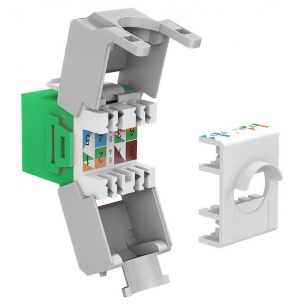 GOOBAY Keystone module RJ45 CAT 6A 90687, UTP, πράσινο - Δικτυακός Εξοπλισμός