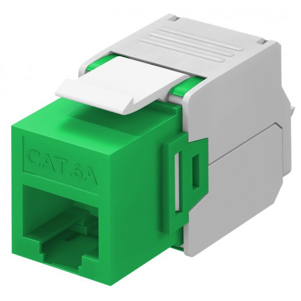 GOOBAY Keystone module RJ45 CAT 6A 90687, UTP, πράσινο - Δικτυακός Εξοπλισμός