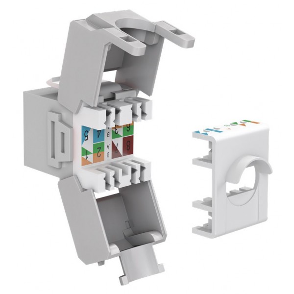 GOOBAY Keystone module RJ45 CAT 6A 90693, UTP, γκρι - GOOBAY
