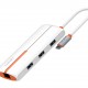 LDNIO USB hub DS-26U με θύρα δικτύου, 6 θυρών, USB-C σύνδεση, 100W PD, λευκό