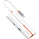LDNIO USB hub DS-26U με θύρα δικτύου, 6 θυρών, USB-C σύνδεση, 100W PD, λευκό