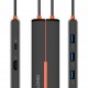 LDNIO docking station DS-25H, 5 θυρών, USB-C σύνδεση, 4K, 100W PD, μαύρο