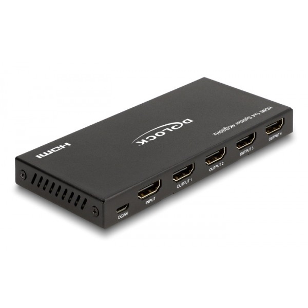 DELOCK HDMI splitter 18652 με downscaler πλήκτρο, 4 σε 1, 4K/60Hz, μαύρο - Σύγκριση Προϊόντων