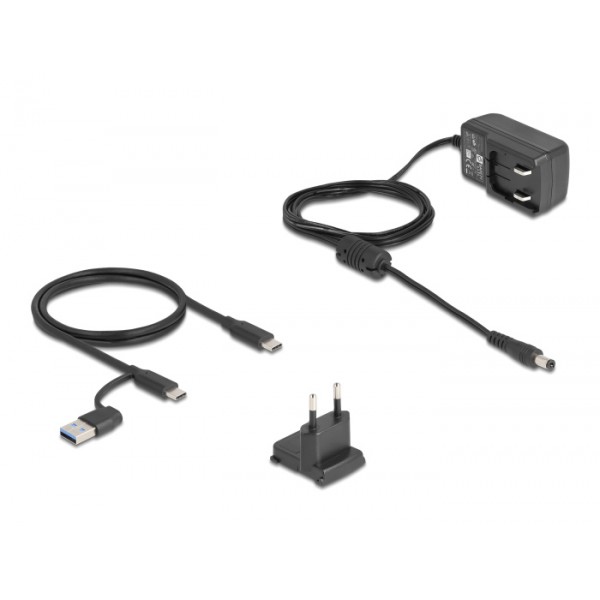 DELOCK docking station για M.2 NVMe/SATA ή 2.5"/3.5" SSD/HDD 64280, 10Gbps, μαύρο