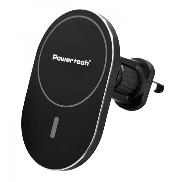 POWERTECH ασύρματος φορτιστής & βάση αυτοκινήτου PT-1241, 15W, μαύρος - Βάσεις Κινητών