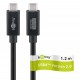 GOOBAY καλώδιο USB-C 74376, USB4, 240W, 80Gbps, 16K/60Hz, 1.2m, μαύρο