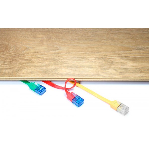 GOOBAY καλώδιο δικτύου 96369, CAT 6A U/UTP, flat, 500MHz, Copper, 10m, λευκό