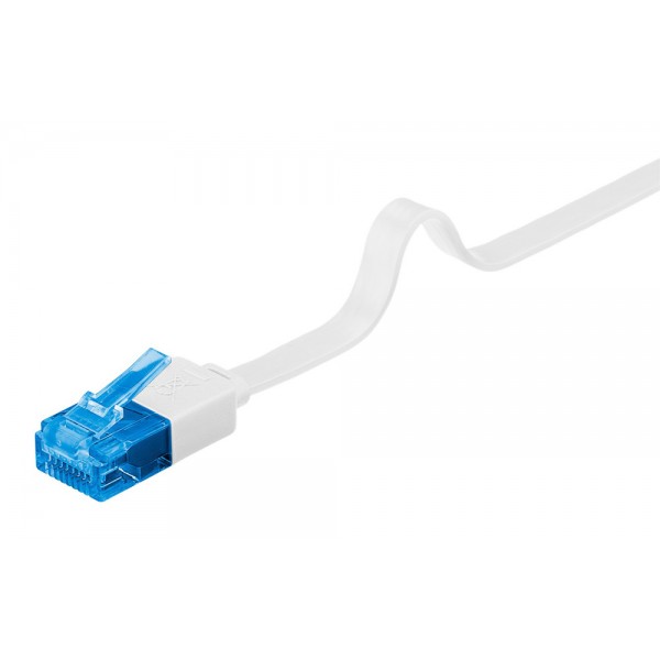 GOOBAY καλώδιο δικτύου 96369, CAT 6A U/UTP, flat, 500MHz, Copper, 10m, λευκό