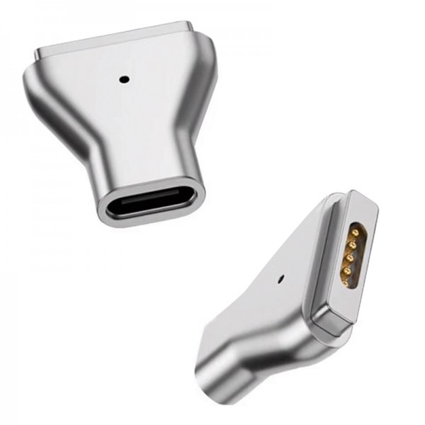 POWERTECH αντάπτορας τροφοδοσίας YX-MS2, USB-C σε Magsafe 2, ασημί - Φορτιστές Laptop