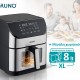 BRUNO BRN-0194, Φριτέζα Αέρος 8lt, 1800W, Inox-Μαύρη
