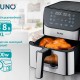 BRUNO BRN-0194, Φριτέζα Αέρος 8lt, 1800W, Inox-Μαύρη