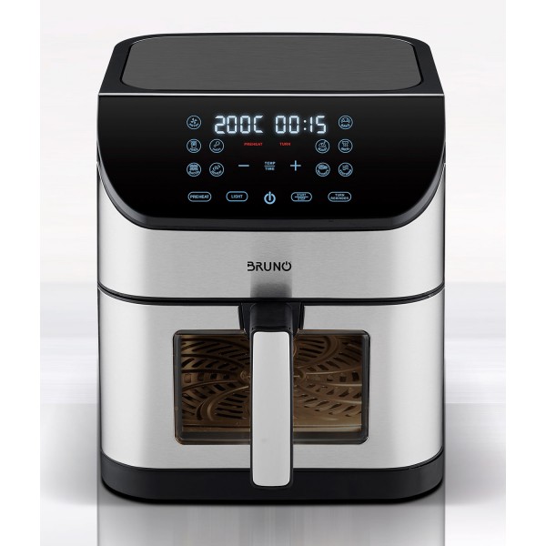 BRUNO BRN-0194, Φριτέζα Αέρος 8lt, 1800W, Inox-Μαύρη - Σύγκριση Προϊόντων
