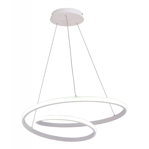 POWERTECH LED φωτιστικό οροφής HLL-0153, 25W, 4000K, Φ40cm, 1m, λευκό - Φωτιστικά Οροφής