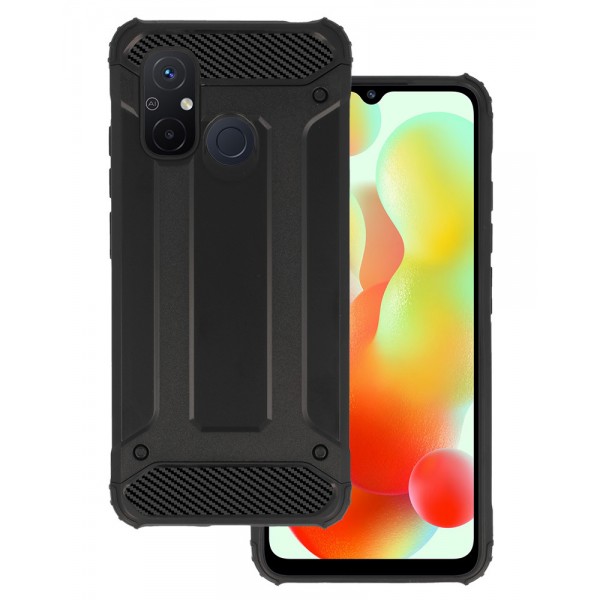 POWERTECH θήκη Armor Carbon MOB-1966 για Xiaomi Redmi 12C/11A, μαύρη - Powertech