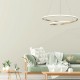 POWERTECH LED φωτιστικό οροφής HLL-0155, 25W, 4000K, Φ40cm, 1m, χρυσό