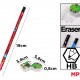 MP σετ ξύλινα μολύβια & γόμα Kid Skate PE356-03, εξάγωνα, HB, 5τμχ
