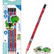 MP σετ ξύλινα μολύβια & γόμα Kid Skate PE356-03, εξάγωνα, HB, 5τμχ