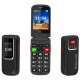 POWERTECH κινητό τηλέφωνο Sentry 4G Flip, 2.8/1.77", dual SIM, πλήκτρο SOS, μαύρο