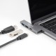 DELOCK USB hub 64275, 3x θυρών, 5Gbps, USB-C σύνδεση, γκρι