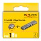 DELOCK USB hub 64275, 3x θυρών, 5Gbps, USB-C σύνδεση, γκρι