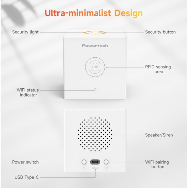 POWERTECH smart ασύρματο σύστημα συναγερμού PT-1285, RFID, WiFi, TUYA POWERTECH smart ασύρματο σύστημα συναγερμού PT-1285, RFID, WiFi, TUYA