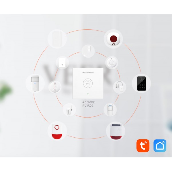 POWERTECH smart ασύρματο σύστημα συναγερμού PT-1285, RFID, WiFi, TUYA POWERTECH smart ασύρματο σύστημα συναγερμού PT-1285, RFID, WiFi, TUYA