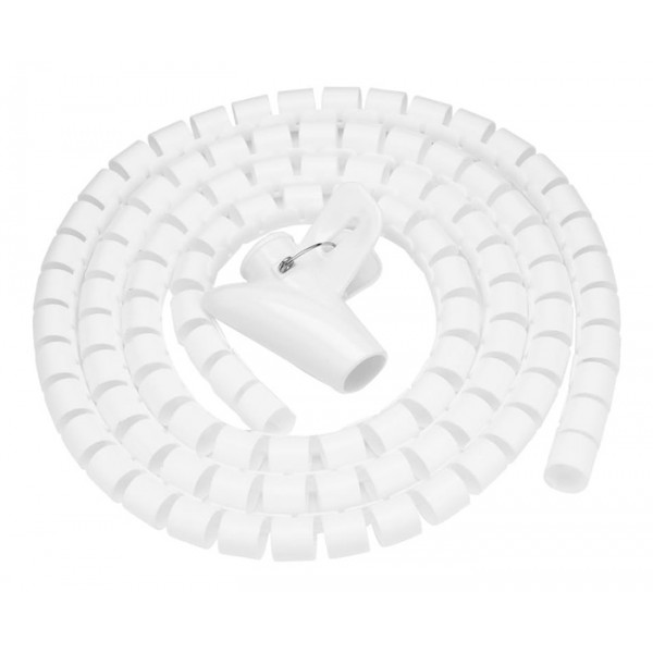 Δεματικό καλωδίων AG873A, πλαστικό, Φ20mm, 2m, λευκό - Τακτοποίηση Καλωδίων