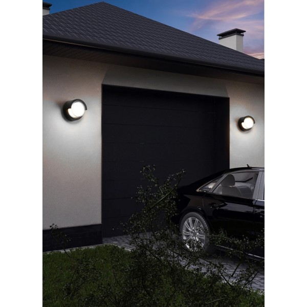 POWERTECH LED φωτιστικό τοίχου HLL-0167, 12W, 4000K, 960lm, IP65, μεταλλικό, μαύρο - Powertech