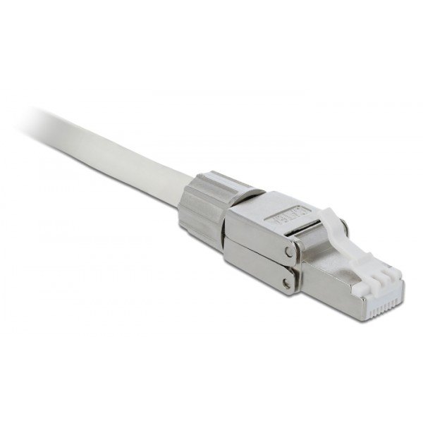DELOCK βύσμα RJ45 CAT 6A STP 86477, tool-free, ασημί - Διάφορα Δικτύου