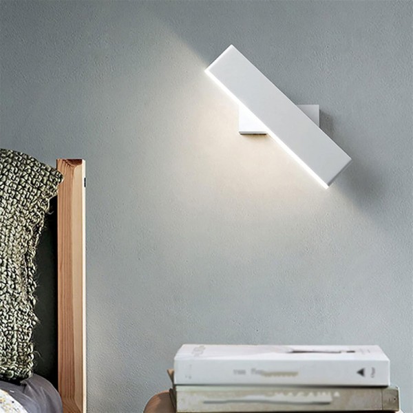 POWERTECH LED φωτιστικό τοίχου HLL-0171, 15W, 4000K, 1200lm, περιστρεφόμενο, λευκό - Powertech