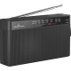 POWERTECH φορητό ραδιόφωνο PT-1244 με πτυσσόμενη κεραία, μαύρο