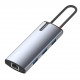 LDNIO docking station DS-16H, 6 θυρών, USB-C σύνδεση, 4K, 100W PD, γκρι