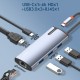 LDNIO docking station DS-16H, 6 θυρών, USB-C σύνδεση, 4K, 100W PD, γκρι