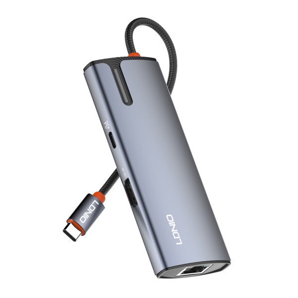 LDNIO docking station DS-16H, 6 θυρών, USB-C σύνδεση, 4K, 100W PD, γκρι - Σύγκριση Προϊόντων