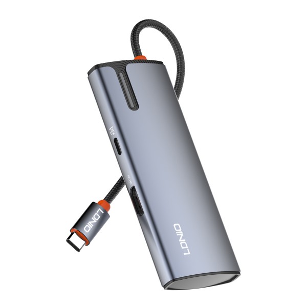 LDNIO docking station DS-15H, 5 θυρών, USB-C σύνδεση, 4K, 100W PD, γκρι - Σύγκριση Προϊόντων