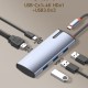 LDNIO docking station DS-15H, 5 θυρών, USB-C σύνδεση, 4K, 100W PD, γκρι