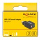 DELOCK εξωτερική κάρτα ήχου 67128, 2x 3.5mm, USB-C σύνδεση, μαύρη