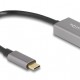 DELOCK εξωτερική κάρτα ήχου 67071, 2x 3.5mm, USB-C σύνδεση, γκρι