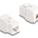 DELOCK Keystone module 86051, RJ45 σε LSA, Cat.6A UTP, λευκό, 4τμχ