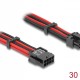 DELOCK καλώδιο 8 pin σε 6+2 pin PCIe 80975 με υφασμάτινη επένδυση, 30cm