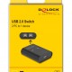 DELOCK USB Type B switch 11503, 2 σε 1, μαύρο