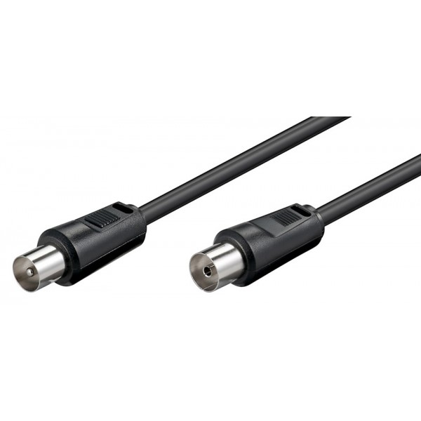 POWERTECH καλώδιο κεραίας RF αρσενικό - RF θηλυκό CAB-V005, μαύρο, 3m - RF (Κεραίας)