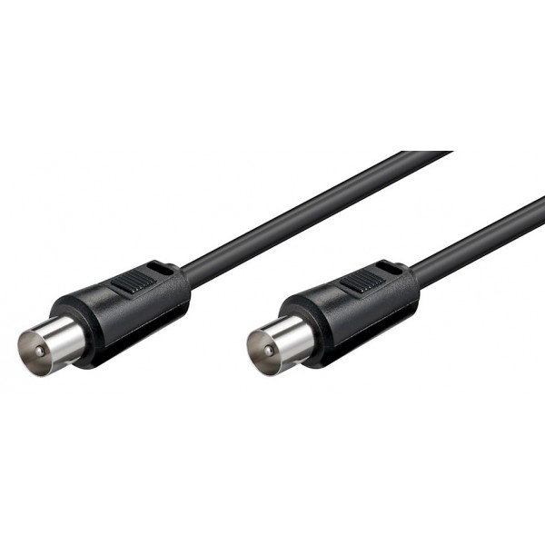 POWERTECH καλώδιο κεραίας RF αρσενικό - RF αρσενικό CAB-V007, μαύρο, 1.5m - RF (Κεραίας)